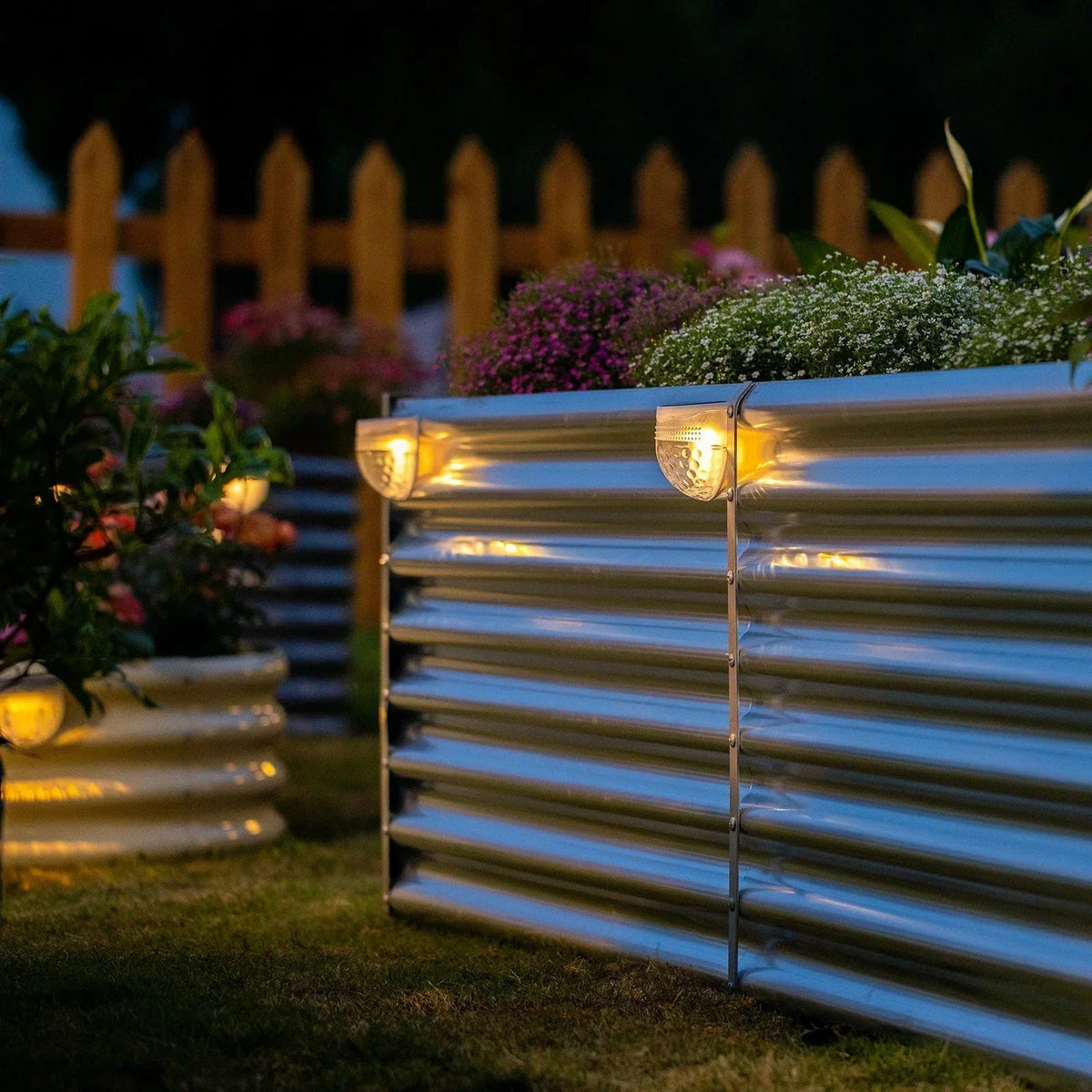 24-inch tall oval galvanized metal raised garden bed, 8 by 4 feet — view 7