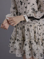 Vintage Floral Charm Layered Dress