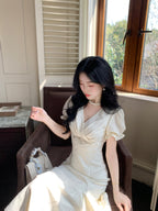 Cubic-Embellished Jacquard Princess Dress