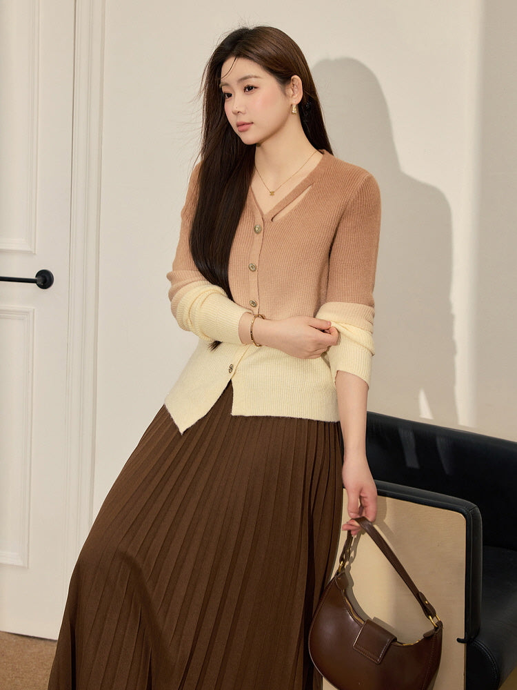 Fairycore Gradient Brown Cardigan