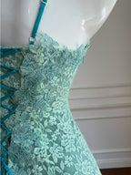 Fairytale Floral Blue Lace Dress