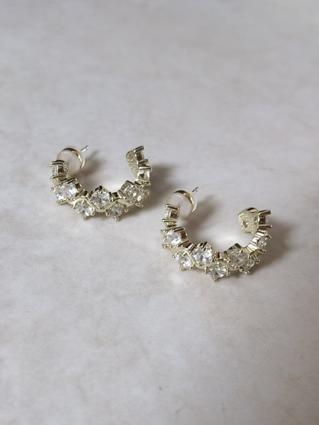 Dazzling Crystal Hoop Earrings