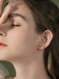 Elegant Hydrangea Stud Earrings