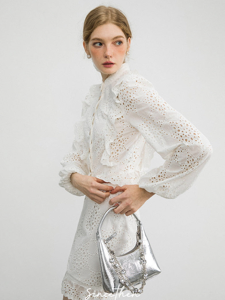 Lace Whisper - Cotton Two-Piece Dress