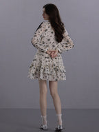 Vintage Floral Charm Layered Dress