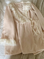 Velvet Dreams Lace Trim Pajama Set