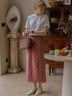 Vintage Plaid Wrap Red Checkered Skirt