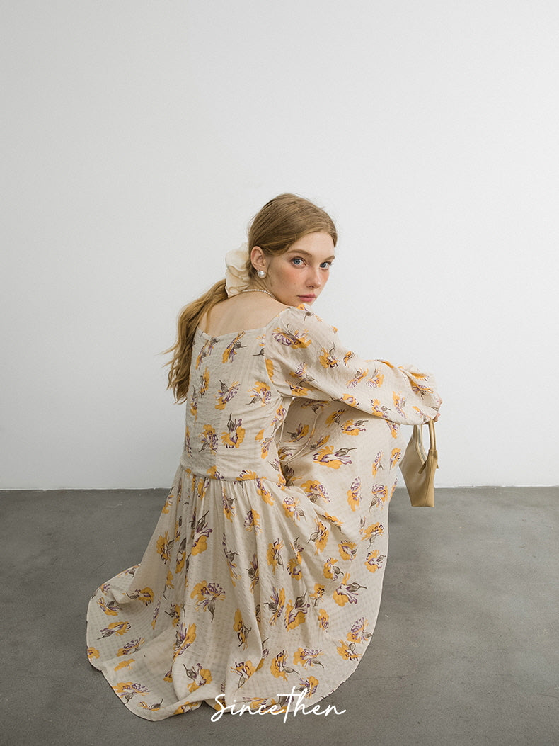 Autumn Blooms Cottagecore Dress