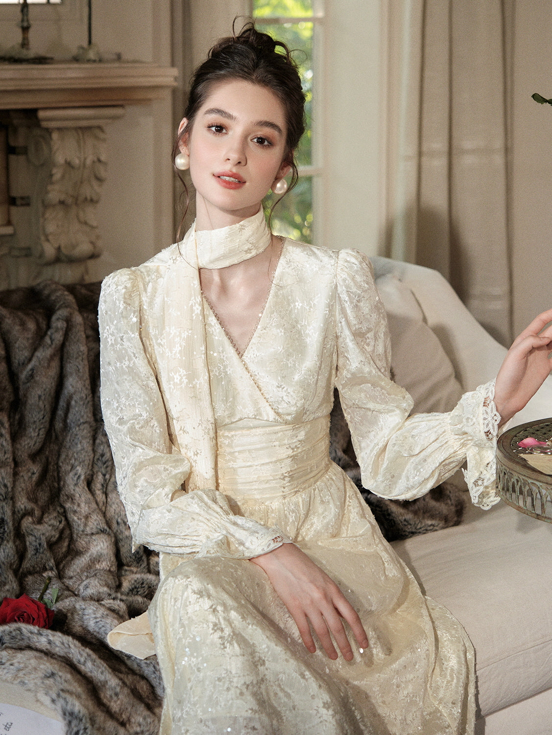 Enchanted Ivory Vintage Lace Dress
