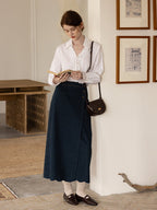 Vintage Charm Ruffled Cotton Blouse