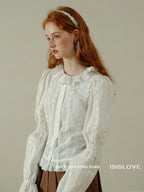 Vintage Daisy Embroidered Cotton Blouse