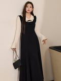 Ruffled Trim Vintage Lace Collar Dress
