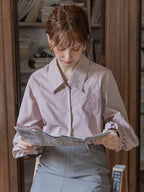Lavender Blossom Embroidered Blouse