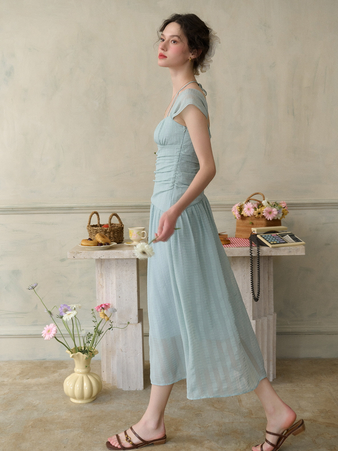 Chloe's Mint Blossom Summer Dress
