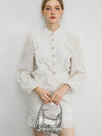 Lace Whisper - Cotton Two-Piece Dress