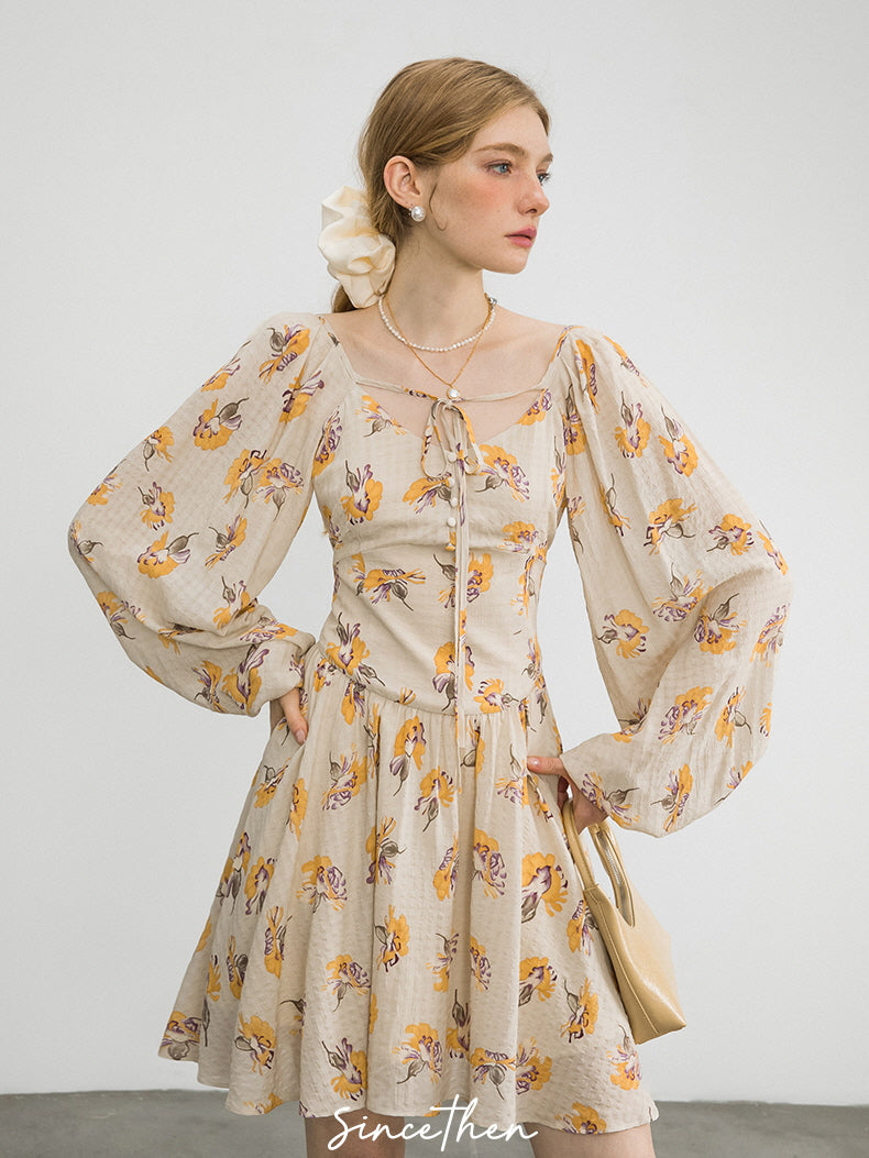 Autumn Blooms Cottagecore Dress