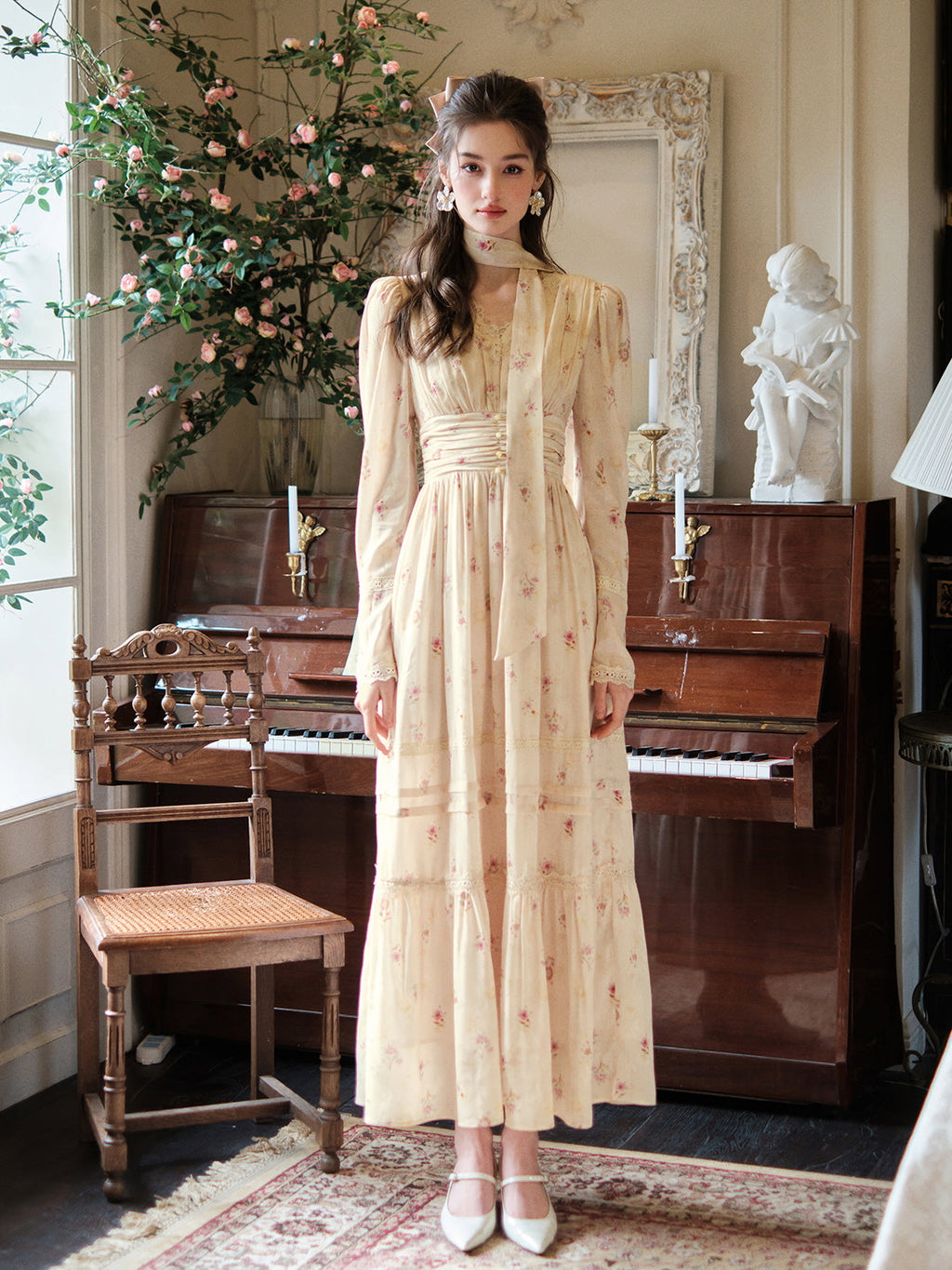 Whispering Roses Vintage Lace Dress