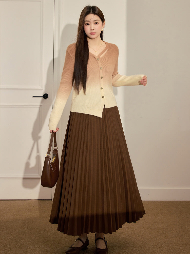 Fairycore Gradient Brown Cardigan