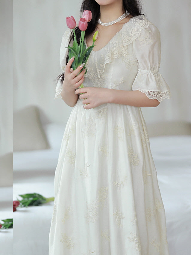 Whispers of Elegance Tencel Lace Dress