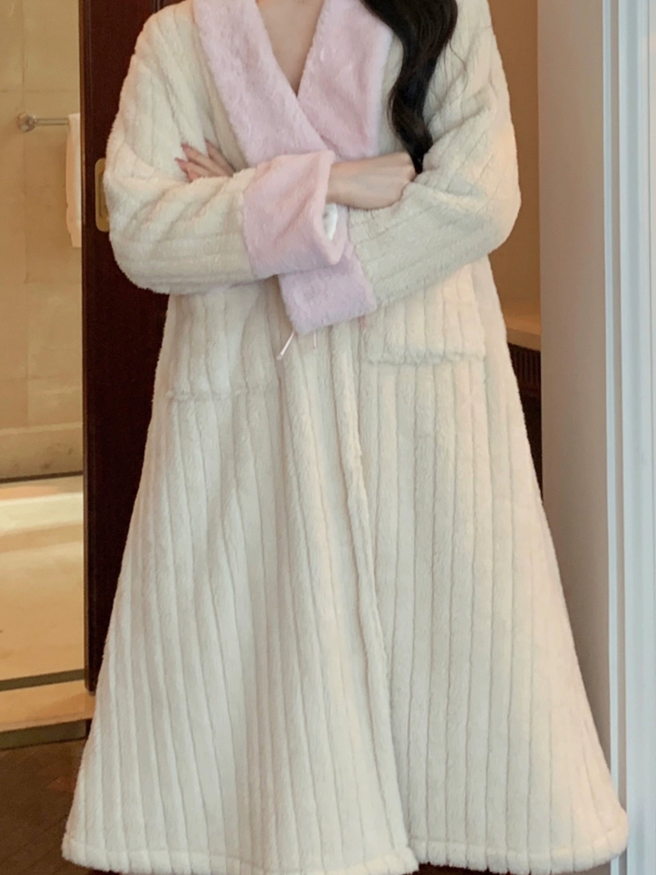 Plush Velvet Winter Shawl Robe