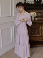 Lavender Dreams Retro Maxi Dress