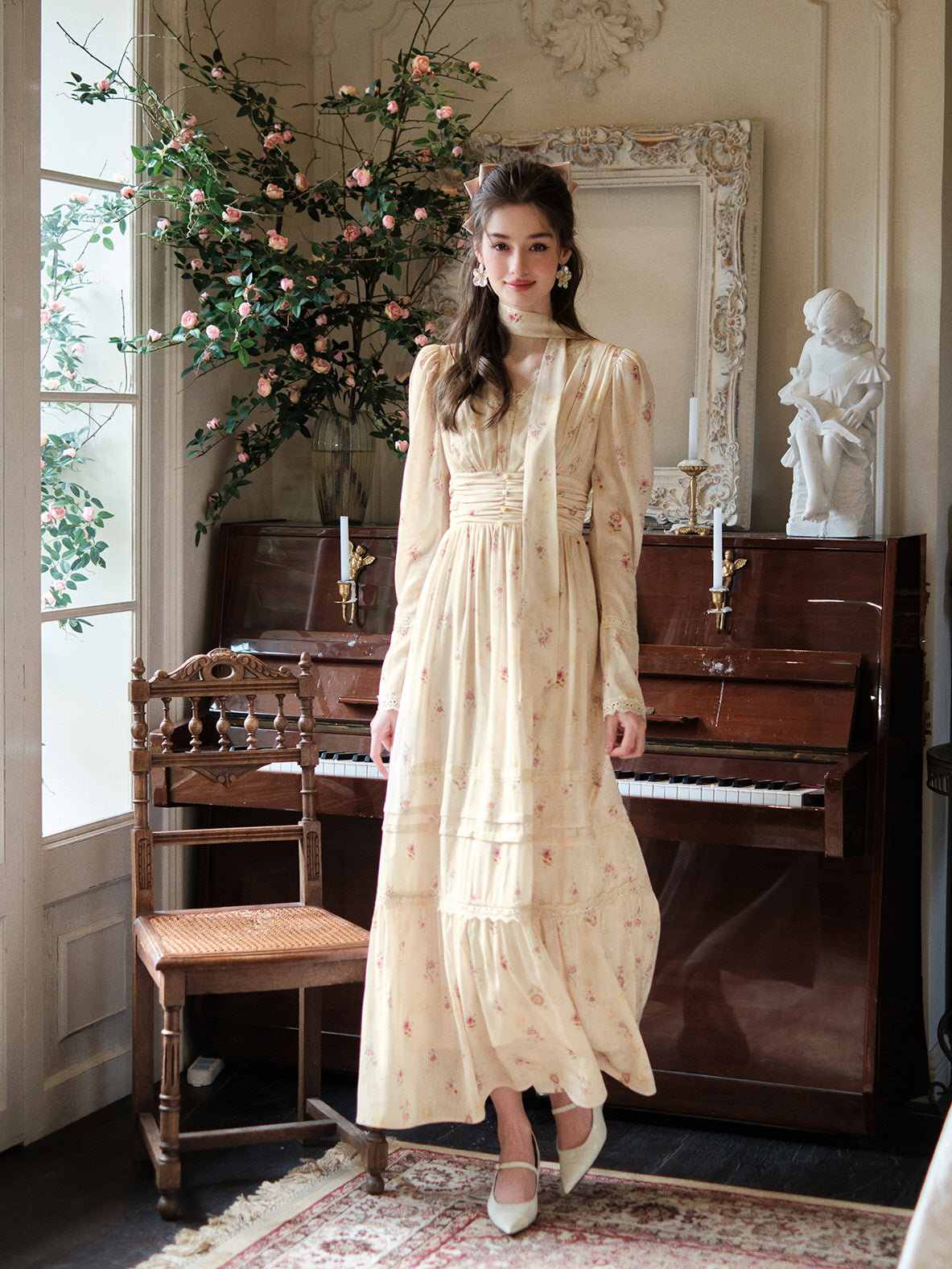 Whispering Roses Vintage Lace Dress