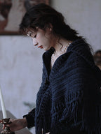 Enchanted Midnight Wool Shawl