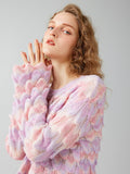 Dreamy Pastel Mermaid Scales Knit Sweater