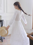 Ethereal Elegance White Vintage Dress