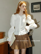 Vintage Daisy Embroidered Cotton Blouse