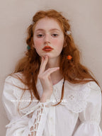 Victorian-Inspired Lace Collar Blouse