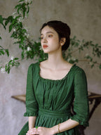 Olivia's Classic Elegance Green Dress