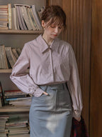 Lavender Blossom Embroidered Blouse