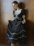 Midnight Blossom Fairy Black Dress