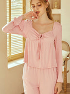 Blush Dream Long-Sleeve Loungewear Set