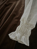 Earthy Velvet Button-Front Pinafore Dress
