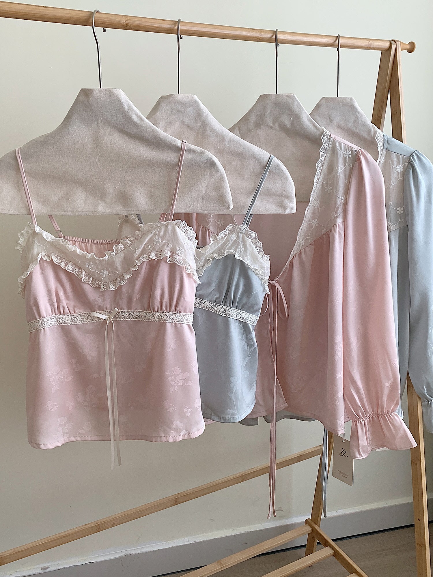 Floral Whisper 3-Piece Blue Loungewear Set