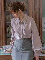 Lavender Blossom Embroidered Blouse
