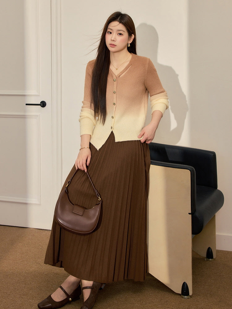 Fairycore Gradient Brown Cardigan