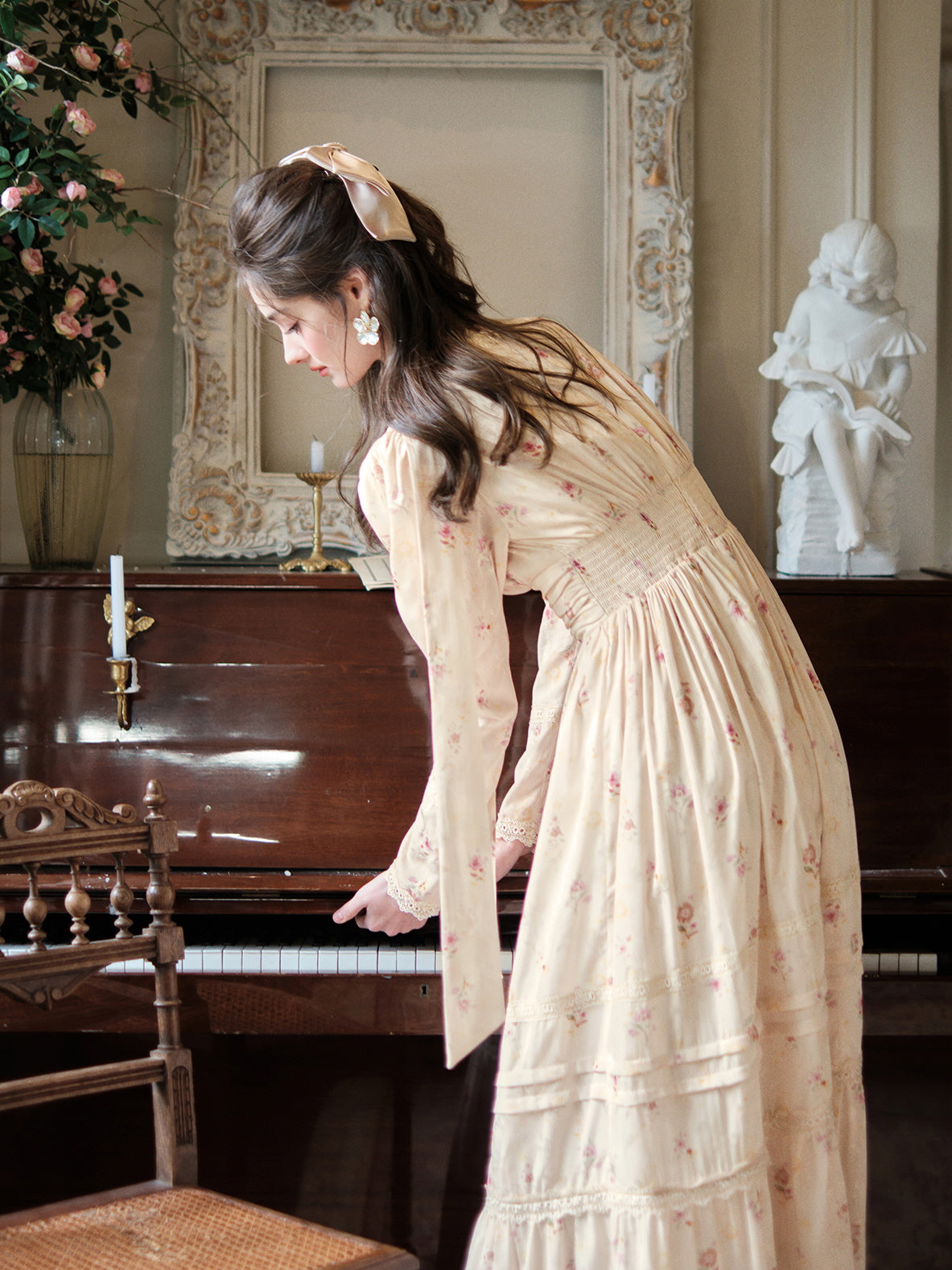 Whispering Roses Vintage Lace Dress