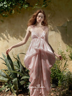 Emmeline Pink Floral Maxi Dress