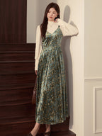 Enchanted Forest Velvet Dress
