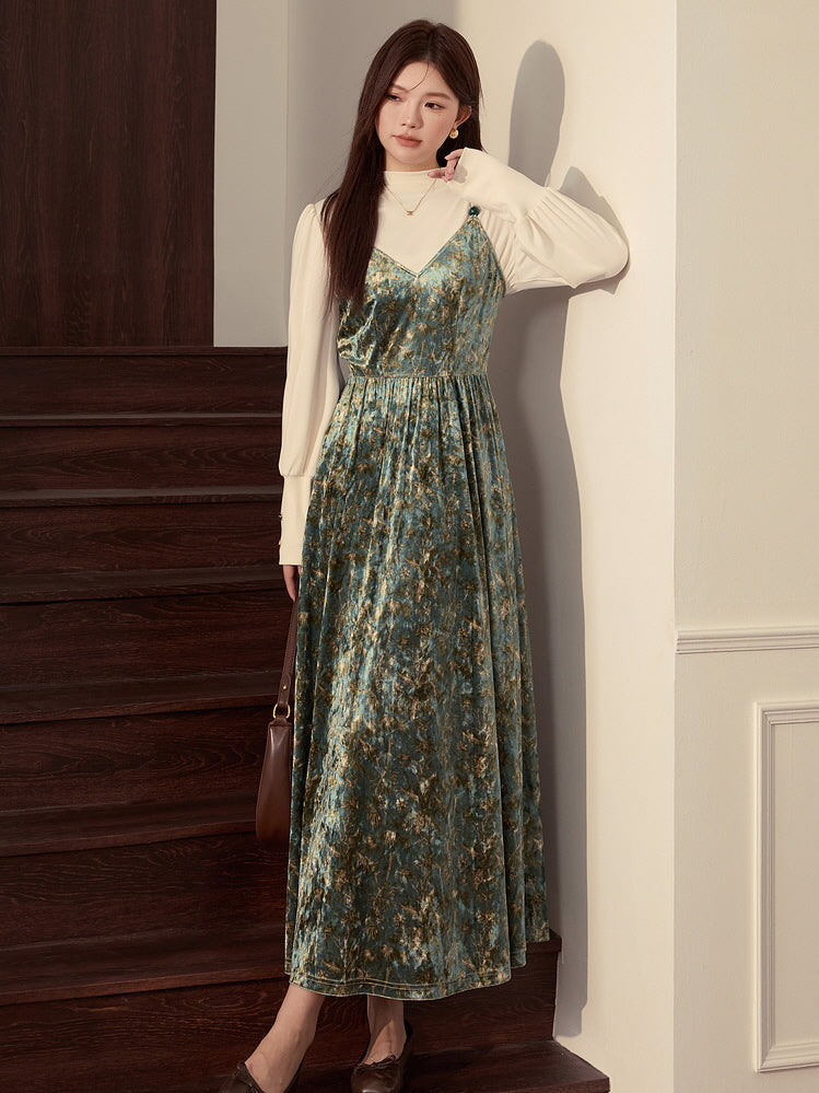 Enchanted Forest Velvet Dress