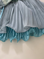Fairytale Floral Blue Lace Dress