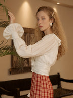 Timeless Elegance Ruffled Cotton Blouse