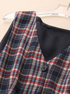 Plaid Dreams Sleeveless Pinafore Dress
