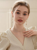 Golden Bloom Pearl Drop Earrings