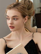 Elegant Pearl and Crystal Stud Earrings