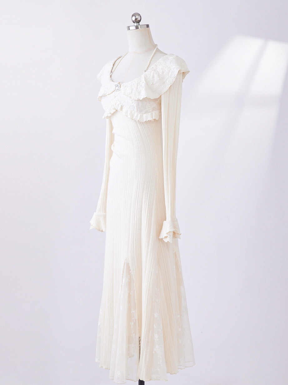 Princess Ruffle Lace Elegance Gown