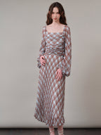 Autumn Plaid Retro Maxi Dress